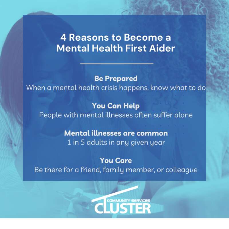 CLUSTER Supports the community with Mental Health First Aid Training